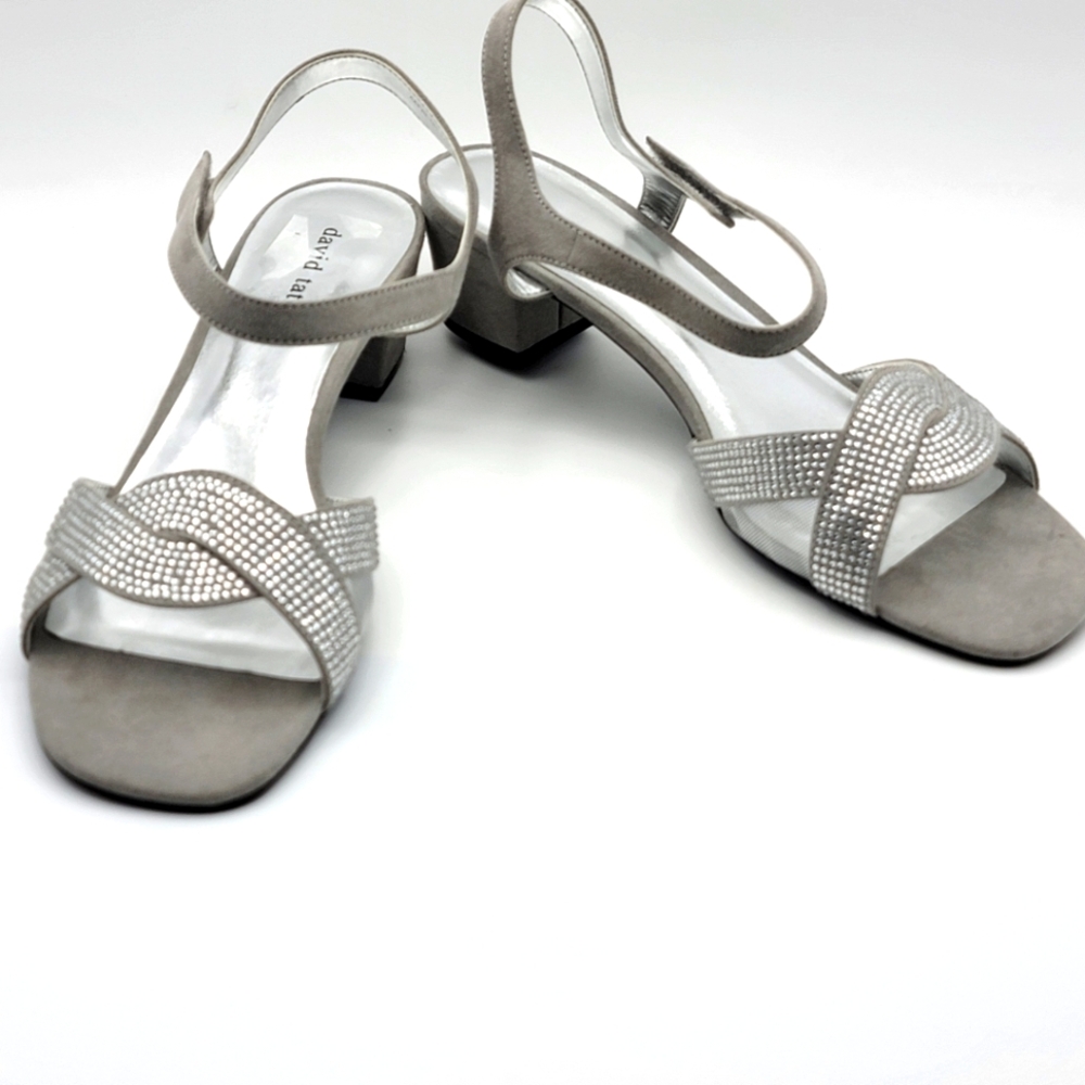 David Tate Elegant Gray Women's Sandals‎ SIZE 12M. #1511